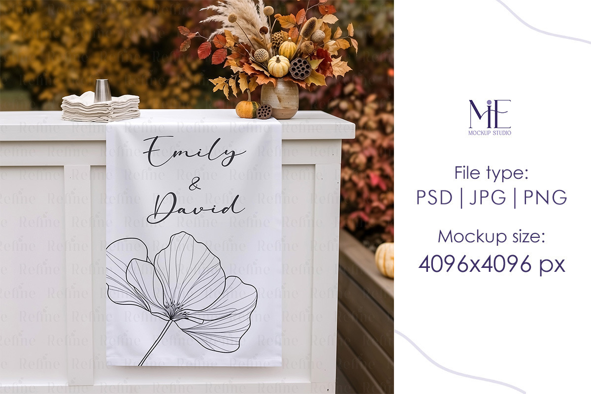 Linen Wedding Sign Mockup Banner, a Merchandise Mockup by Mie Mockup Studio (Photo 5 of 5)