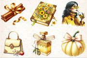 Yellow Coquette Autumn Clipart, an Illustration by Rose Art (Thumbnail 3 of 5)