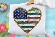 Brushstroke American Flag Heart Png, an Illustration by designcity5 (Thumbnail 3 of 4)