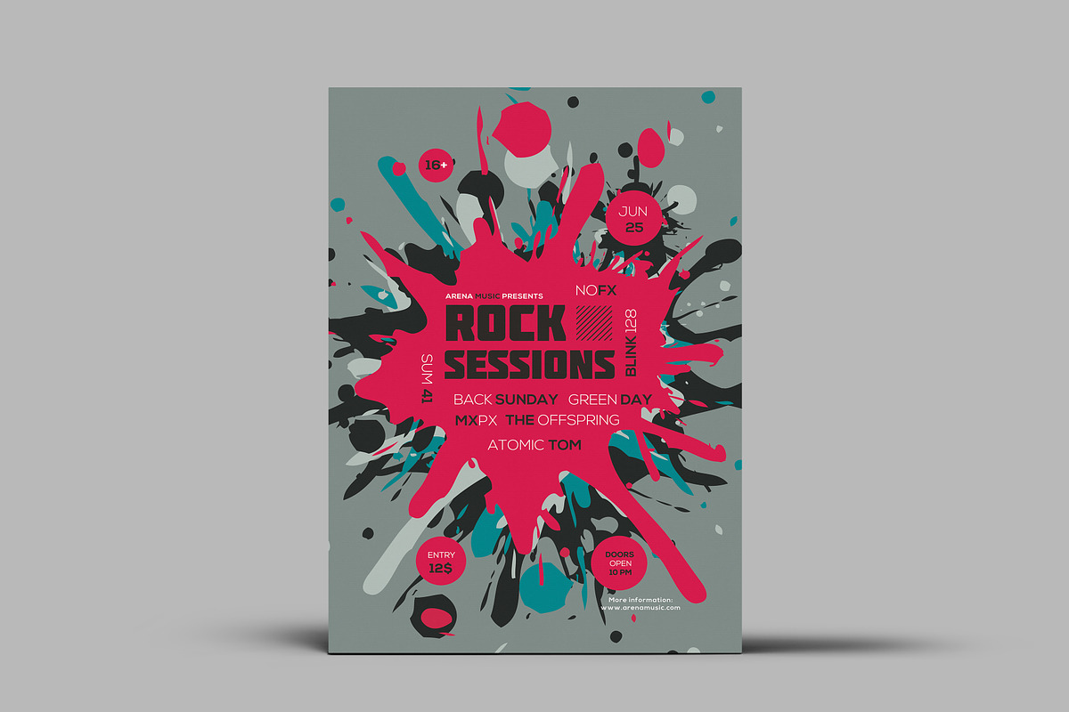 Rock Sessions Flyer, a Flyer Template by Jorge Lima (Photo 1 of 3)