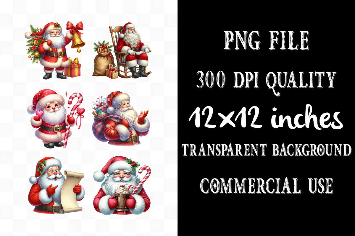 Christmas Santa Claus Clipart, an Illustration by Designking (Photo 4 of 5)