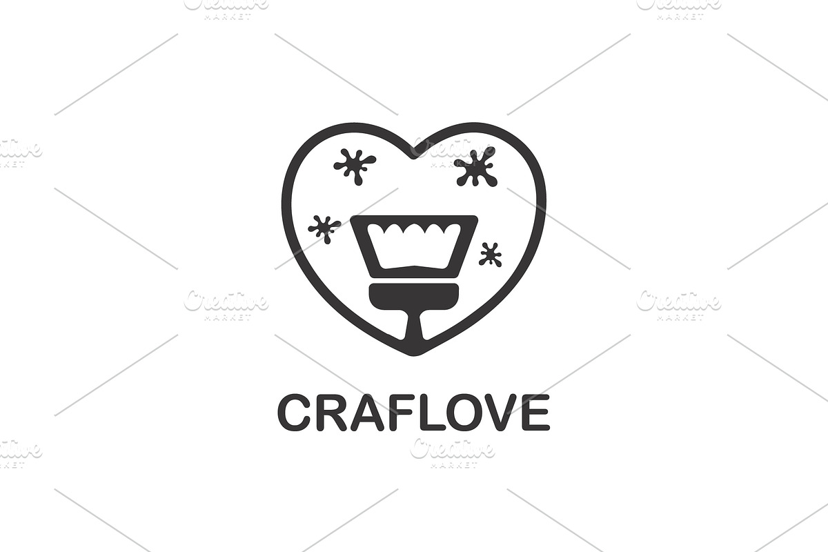 Heart Paint Simple Logo for Business, a Branding & Logo Template by Logo Loom (Photo 3 of 3)