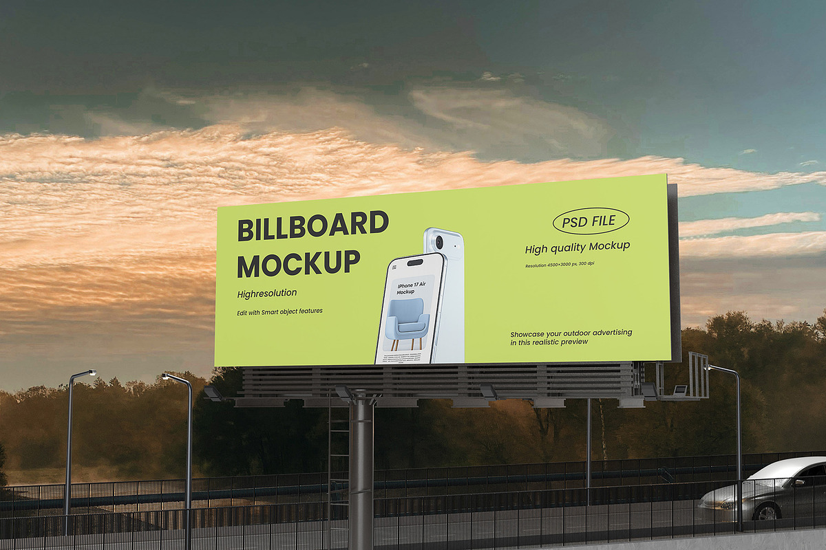 Outdoor Billboard Mockup, a Product Mockup by Graphicbars (Photo 3 of 6)
