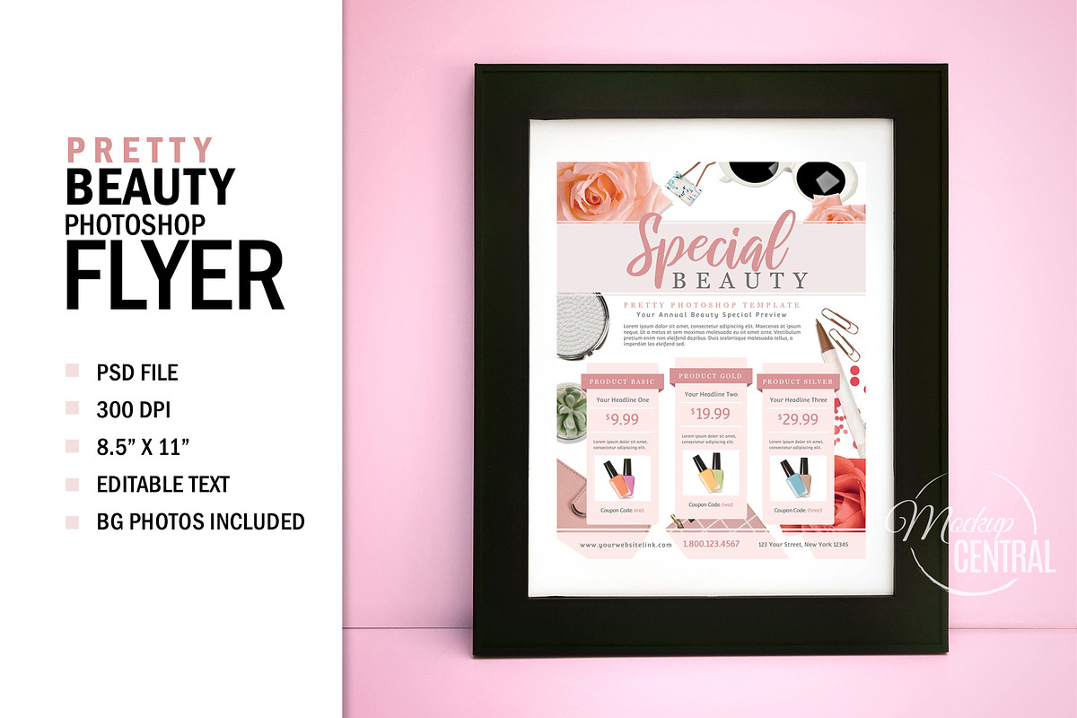 Beauty Fashion Print Flyer Template, a Flyer Template by HaywireMedia & Mockups (Photo 2 of 2)