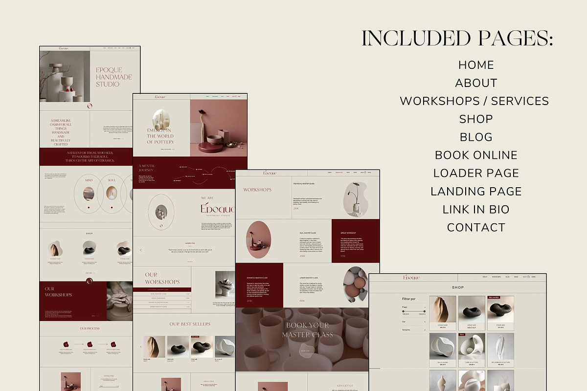 EPOQUE Wix Store Website Theme, a Wix Template by Studio Suvelle (Photo 4 of 10)