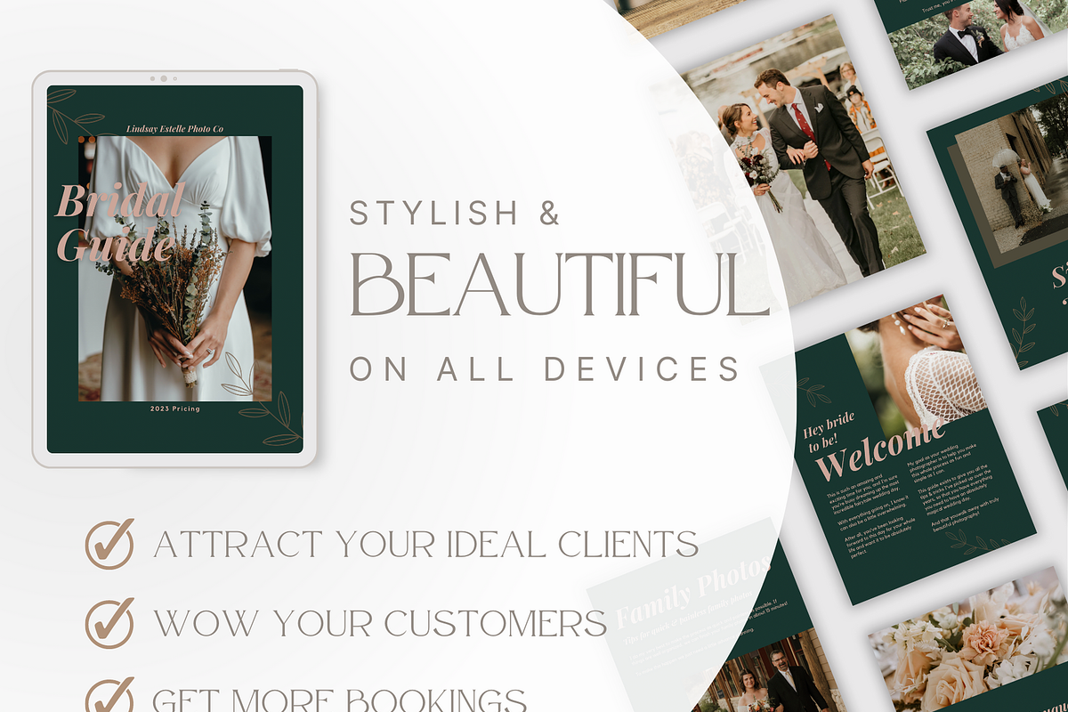 TEAL Bride Photography Guide, a Magazine Template by Signature Edits (Photo 3 of 11)