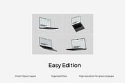 FLYING Macbook Laptop Mockups, a Device Mockup by Croma Studio (Thumbnail 2 of 6)