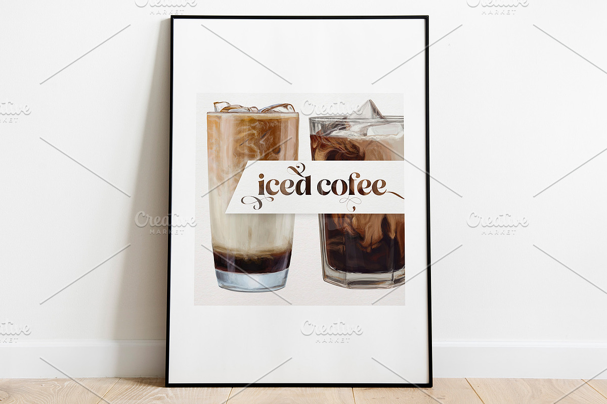 Iced coffee VECTOR illustrations, a Food Illustration by Natalka Dmitrova art (Photo 3 of 19)
