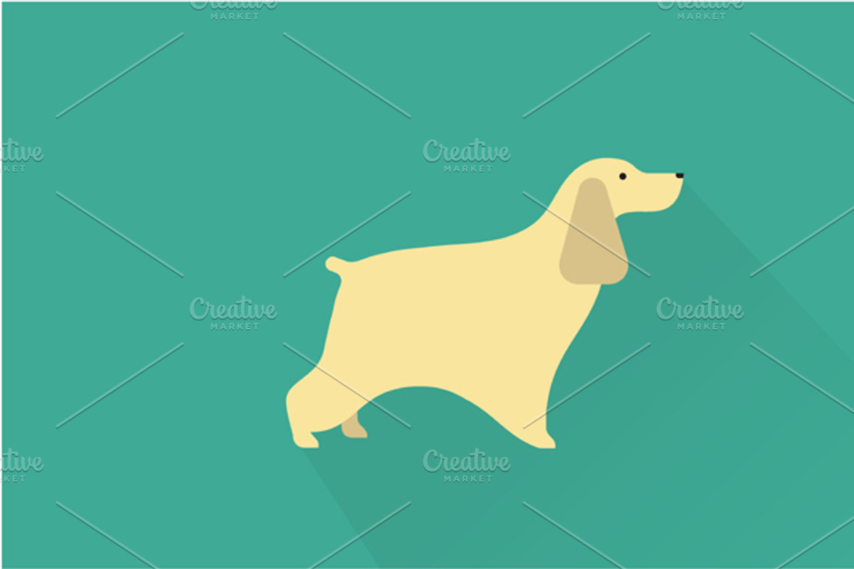 Spaniel dog icon, an Icon by vectorprro