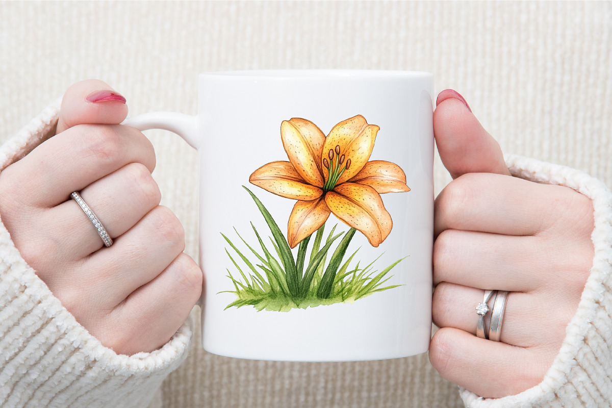 Orange Spring Flowers PNG Honey Lill, an Illustration by Sublimation Artist (Photo 5 of 6)