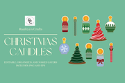 Christmas Candles, a Seasonal Illustration by Raafeya's Crafts (Thumbnail 1 of 4)