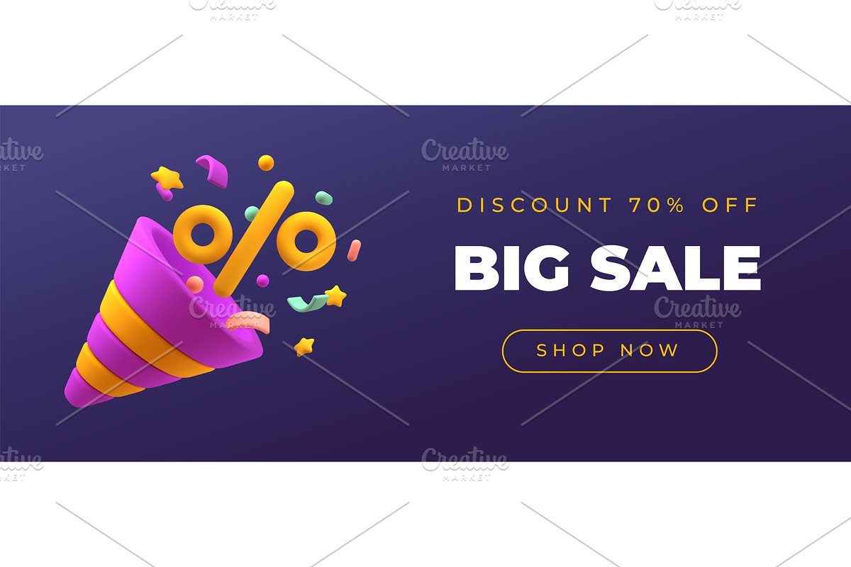 Discount voucher with cartoon 3d, an Object Illustration by YummyBuum