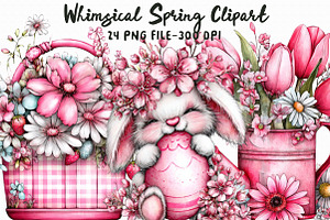 Whimsical Spring Clipart, an Illustration by Libby Wishes