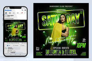 Dj Party Flyer Template, a Flyer Template by AbcStudio