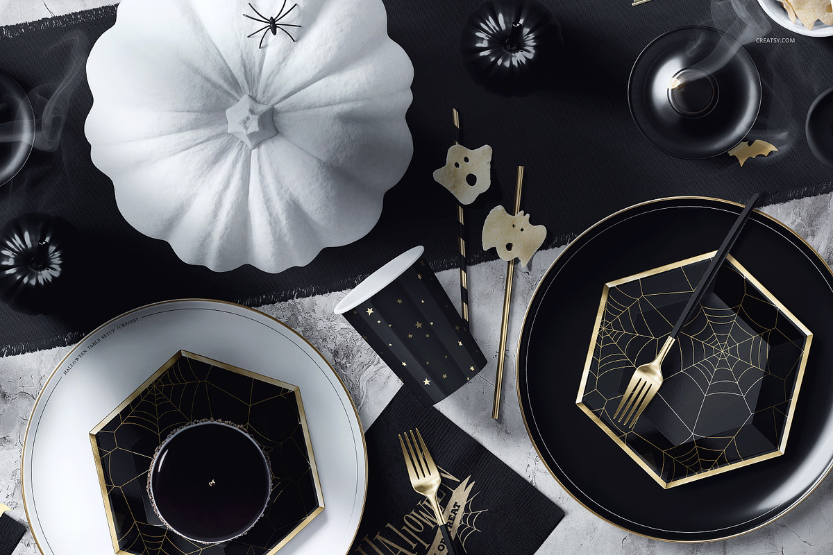 Halloween Table Setup Mockup, a Household Mockup by creatsy5 (Photo 5 of 7)