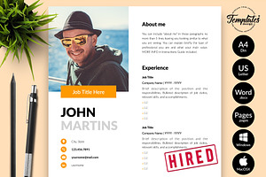 Modern Resume Design / CV - John
