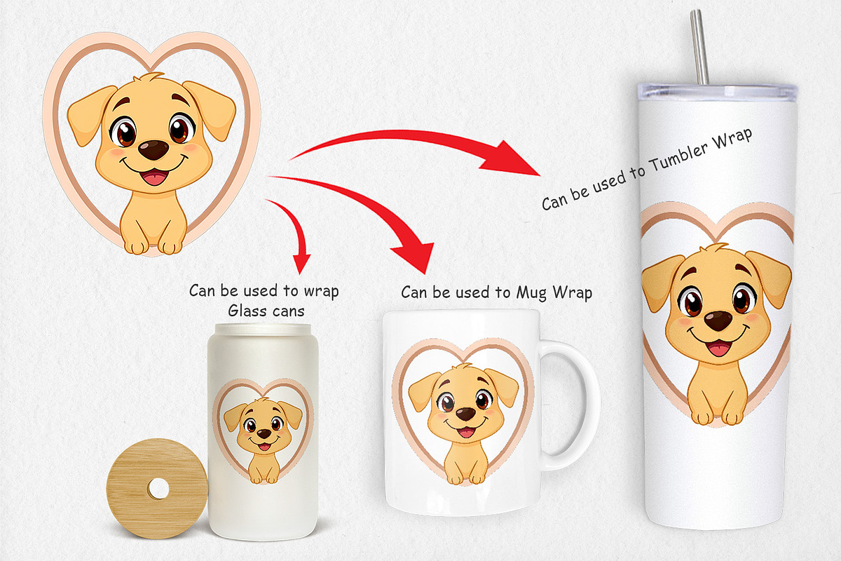 Clipart Heart Dog, a Graphic by Artnoy (Photo 4 of 5)