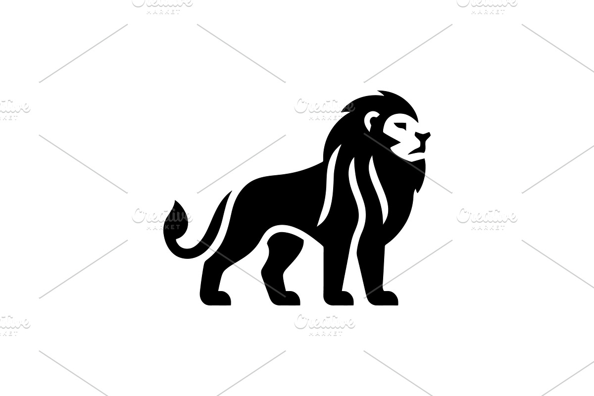 Lion Silhouette Logo, a Branding & Logo Template by Vectorium Studio