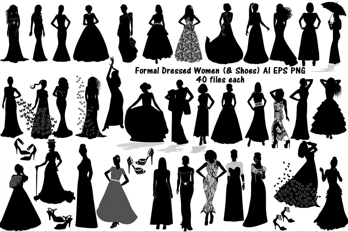 Formal Dressed Women AI Vector PNG, an Illustration by FrankiesDaughtersDesign (Photo 1 of 8)