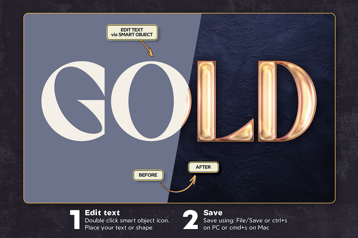 Rose Gold Text Effects, a Layer Style Add-On by Andrew Skoch Design (Photo 2 of 9)