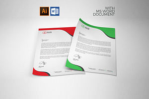 Letterhead MS Word, a Stationery Template by Design'sTRIBE