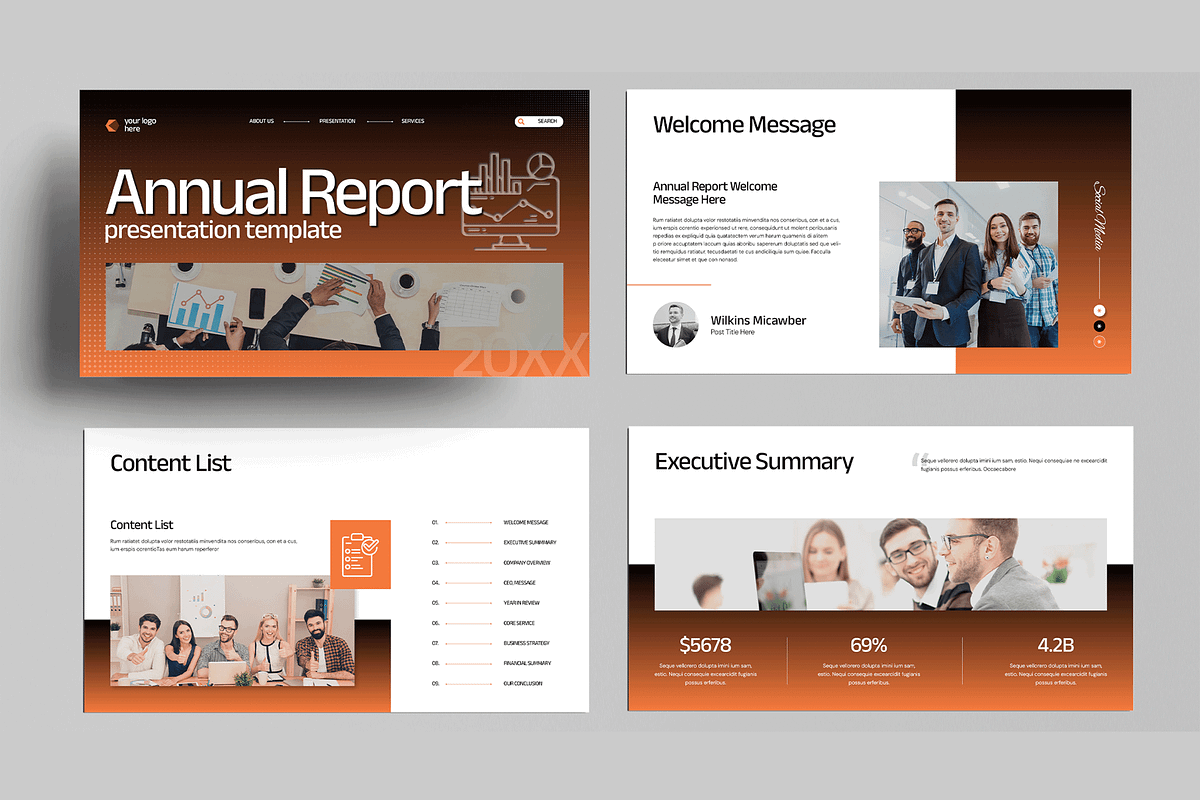 Annual Report Presentation Template, a Presentation Template by MightyDesign (Photo 2 of 7)