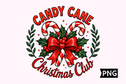 Candy Cane Christmas Club Red Bow, a Seasonal Illustration by Creative Art (Thumbnail 1 of 3)
