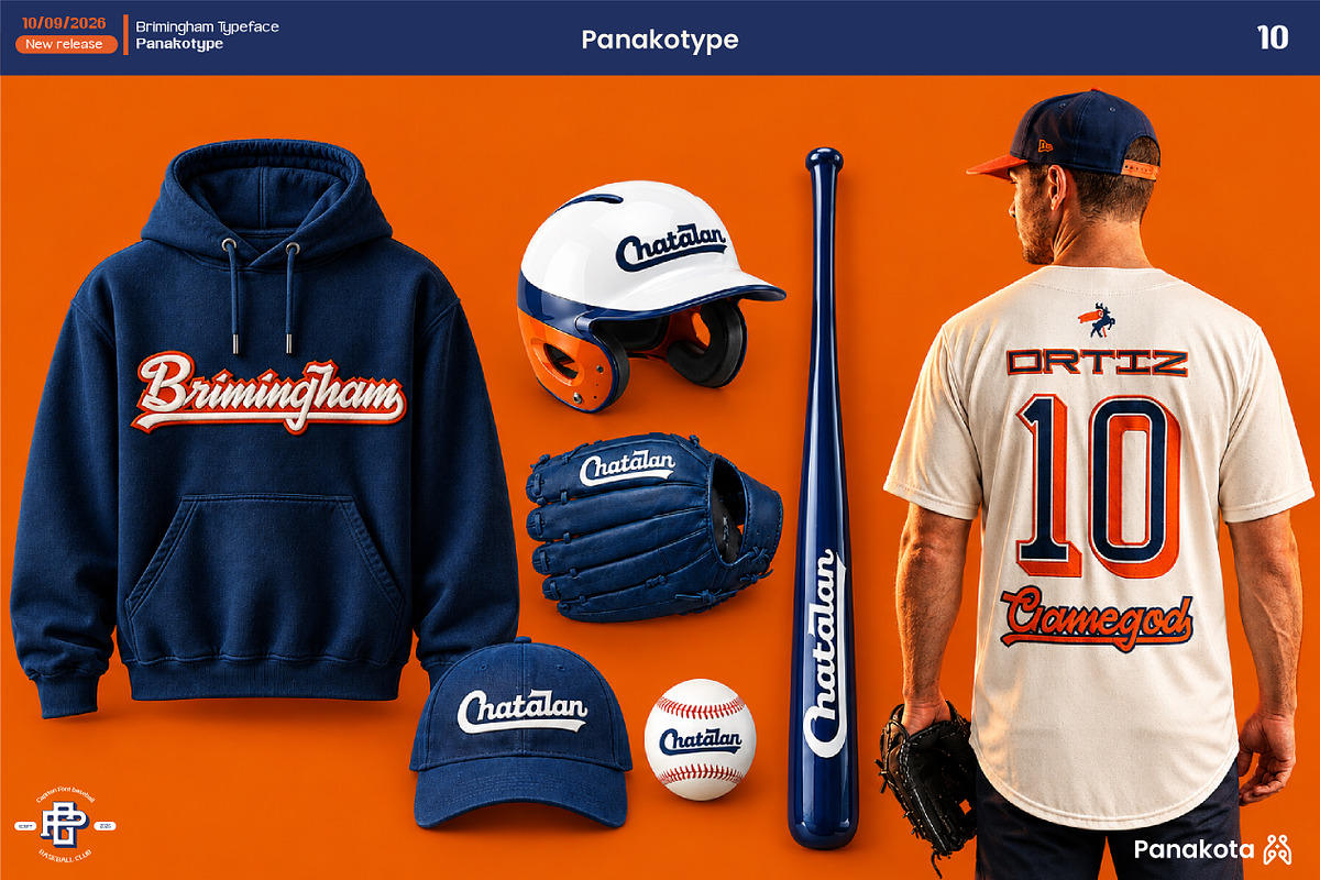 Bassball & Varsity fonts, a Script Font by panakota studio (Photo 17 of 18)