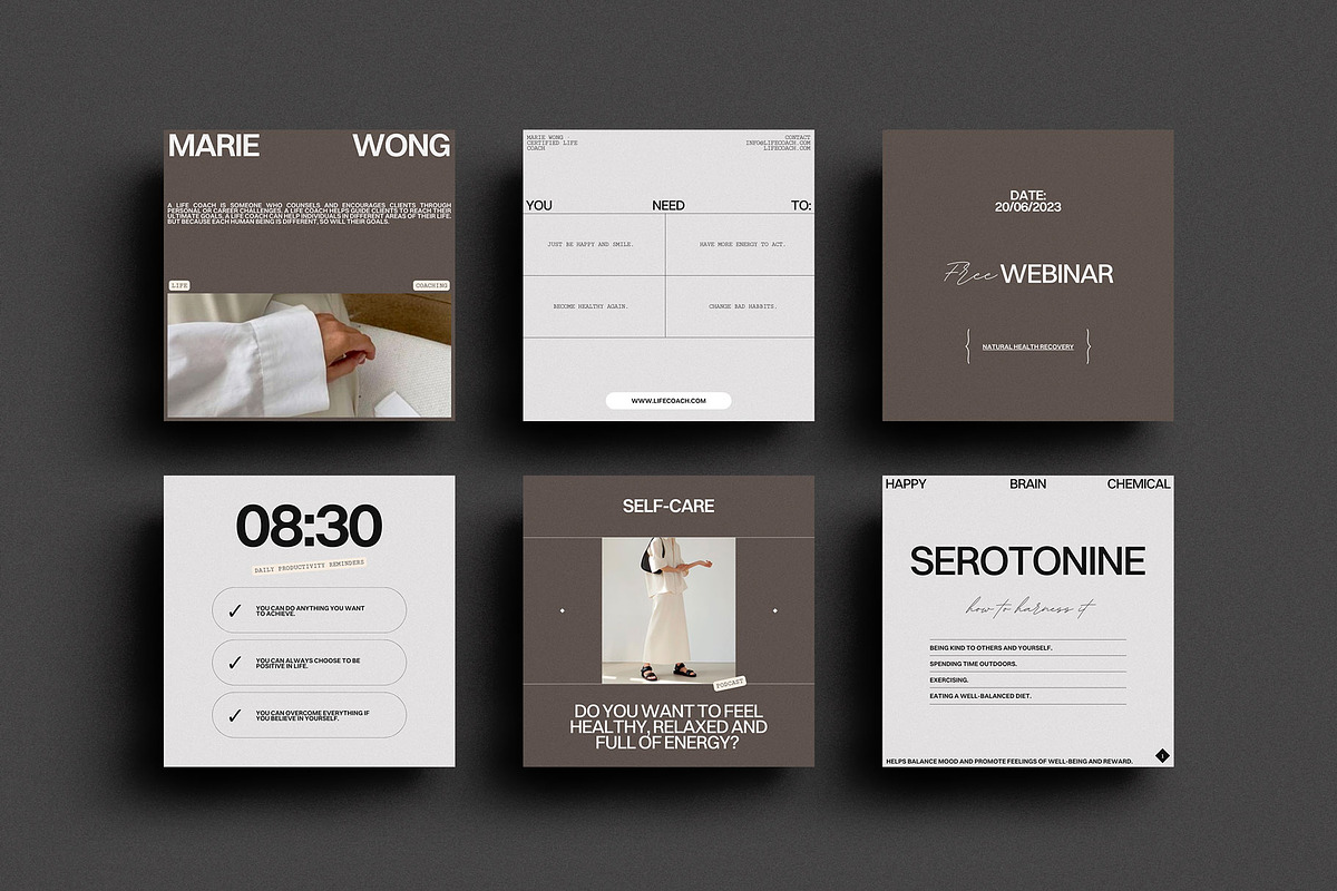 Life Coach Social Media Template, a Social Media Template by Moscovita Studio (Photo 7 of 39)