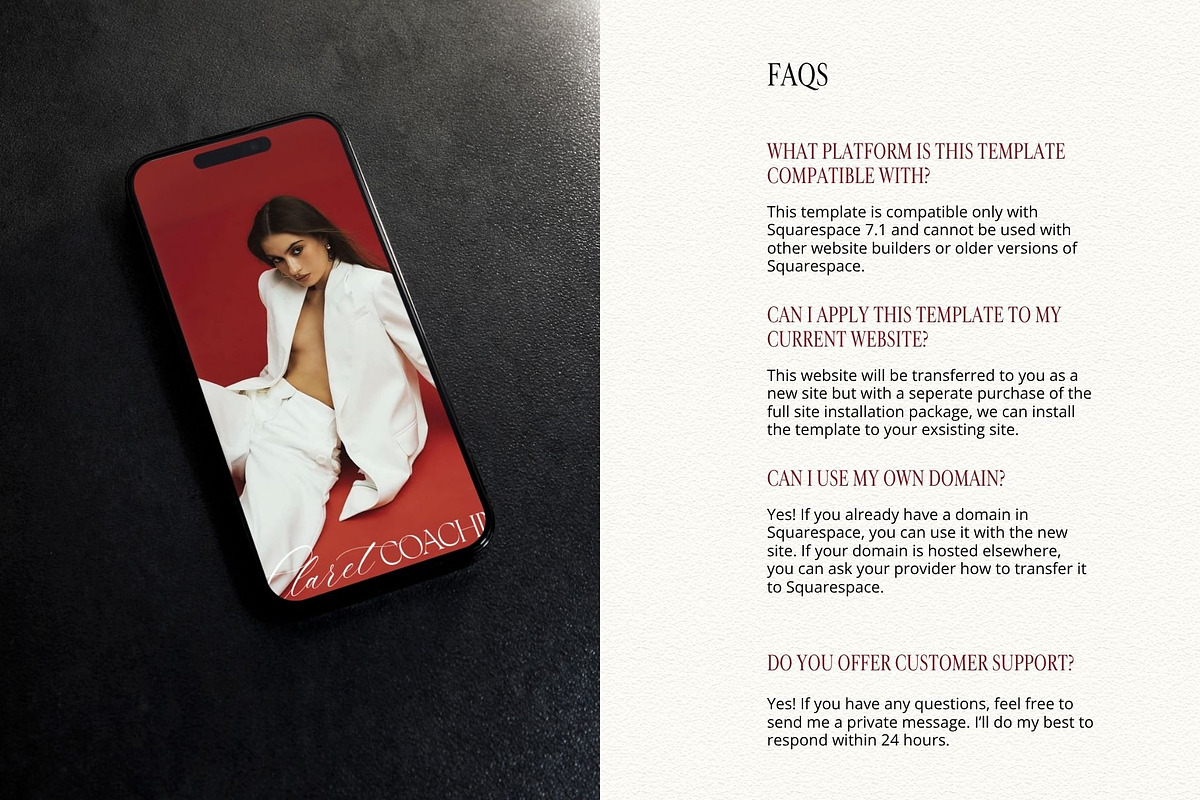 Luxury Squarespace Website Template, a Squarespace Template by Row Creative (Photo 10 of 11)