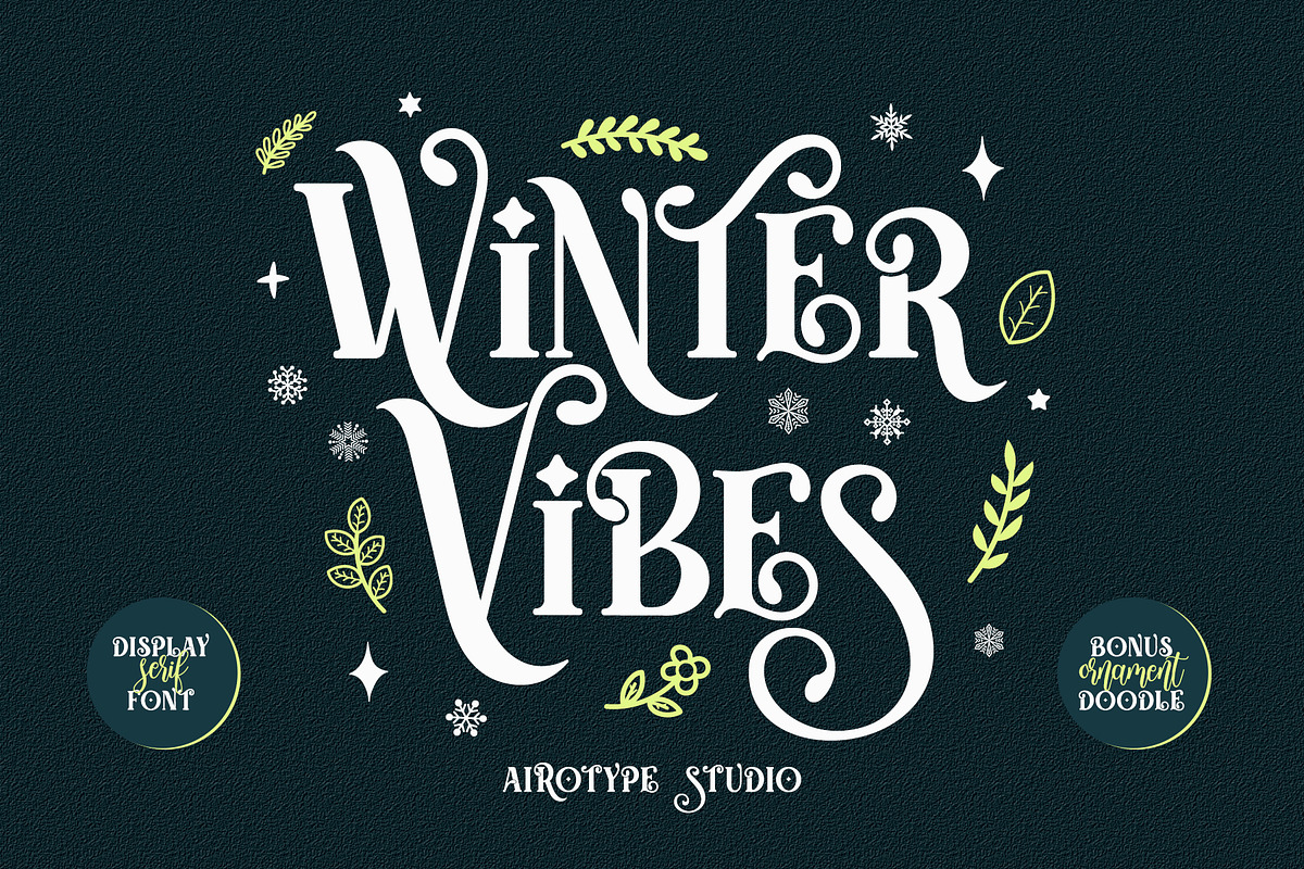 Winter Vibes - Modern All Caps Serif, a Serif Font by Airotype (Photo 1 of 11)