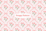 Preppy bow flower patterns, a Pattern Graphic by Viaireshop (Thumbnail 1 of 6)