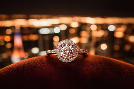 Diamond ring by city lights, a Photo by Beautiful things