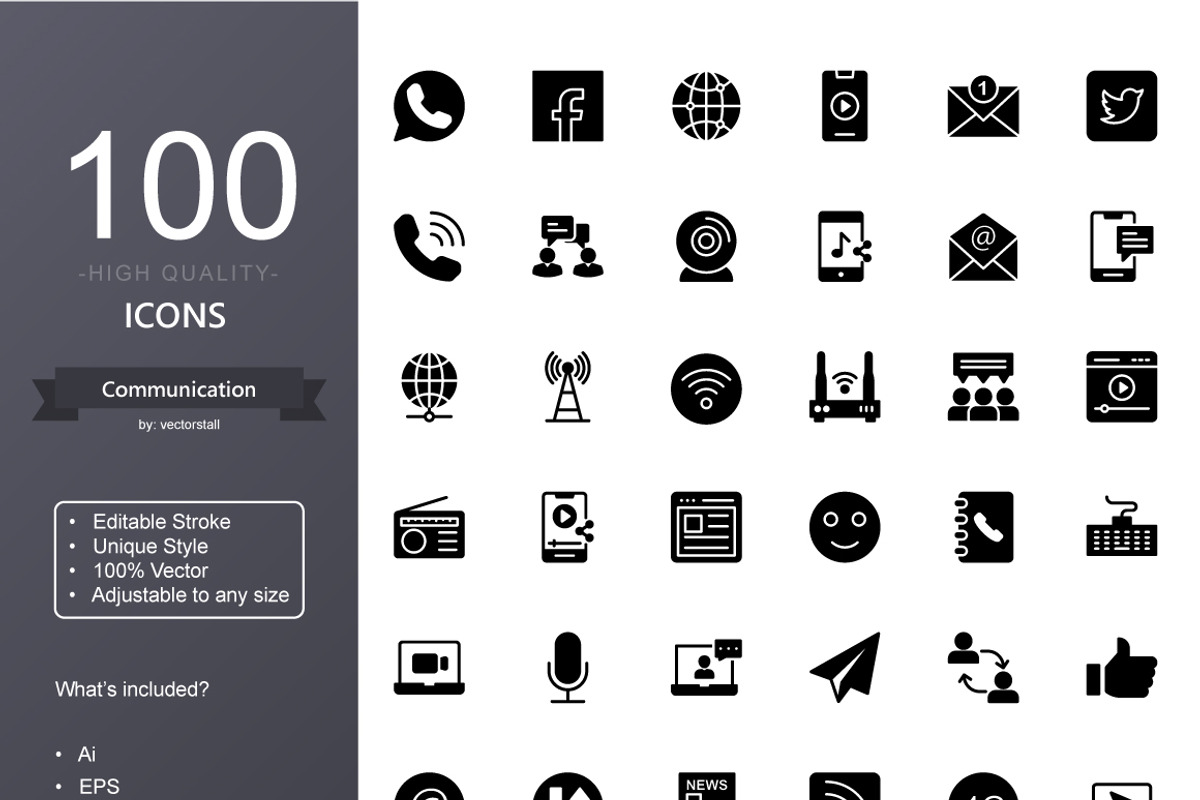 Communication, an Outline Icon by Vector Stall