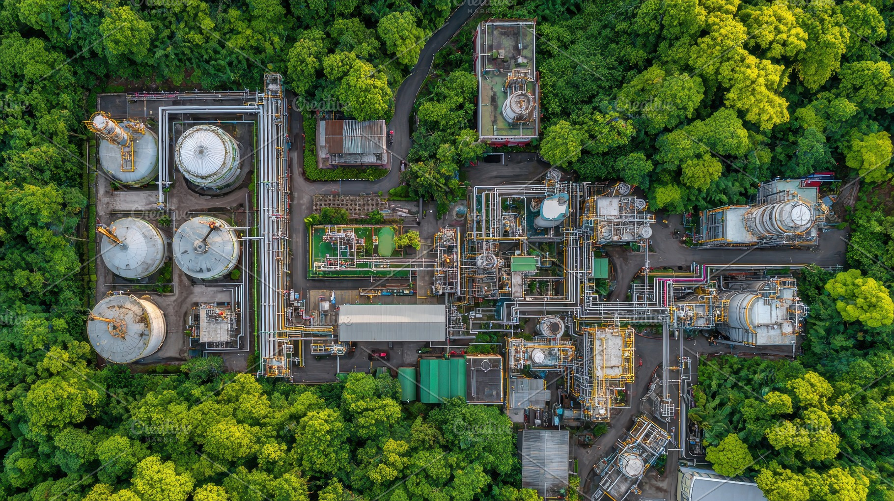Overview of an industrial facility, a Photo by Pavel_design