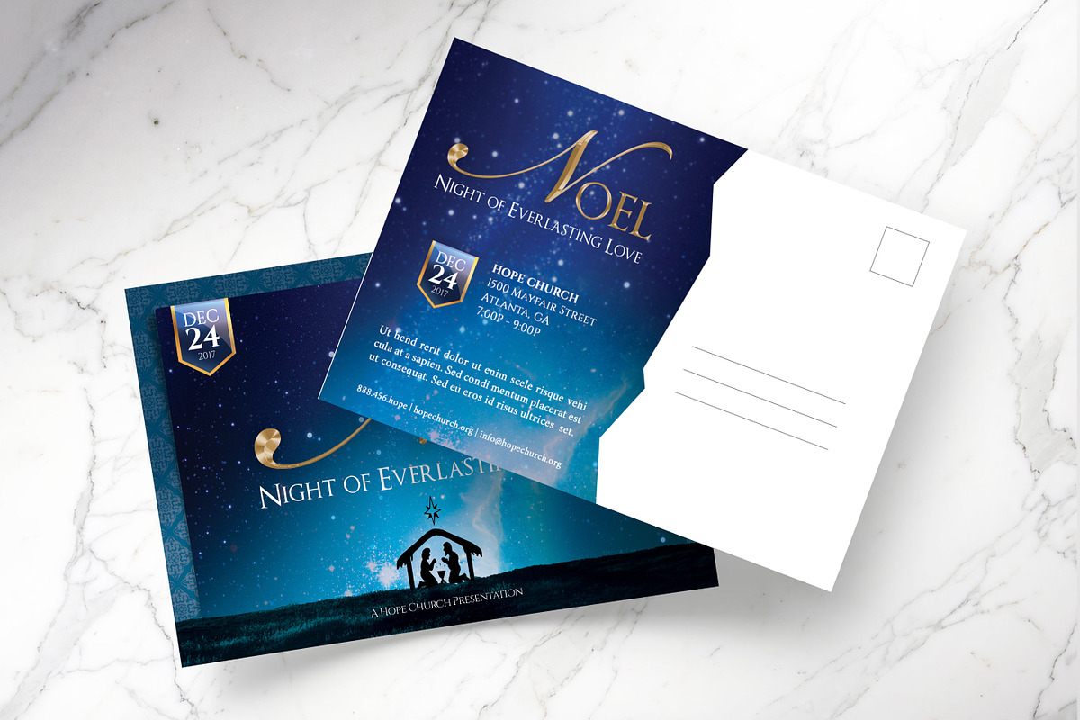 Noel Christmas Postcard Photoshop, a Flyer Template by Godserv Designs (Photo 2 of 11)