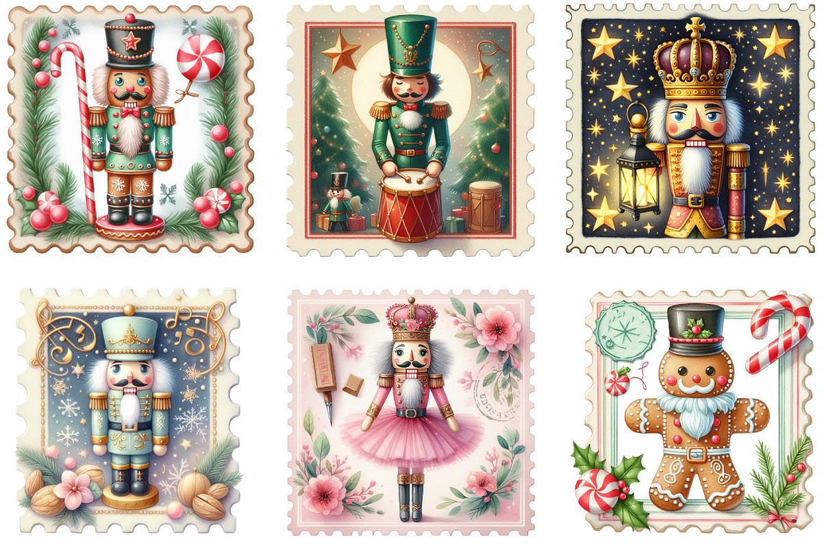 Christmas Nutcracker Postage Stamp, an Illustration by Designking (Photo 3 of 5)
