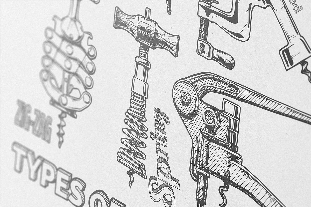 Types of corkscrews., an Education Illustration by CatMadePattern