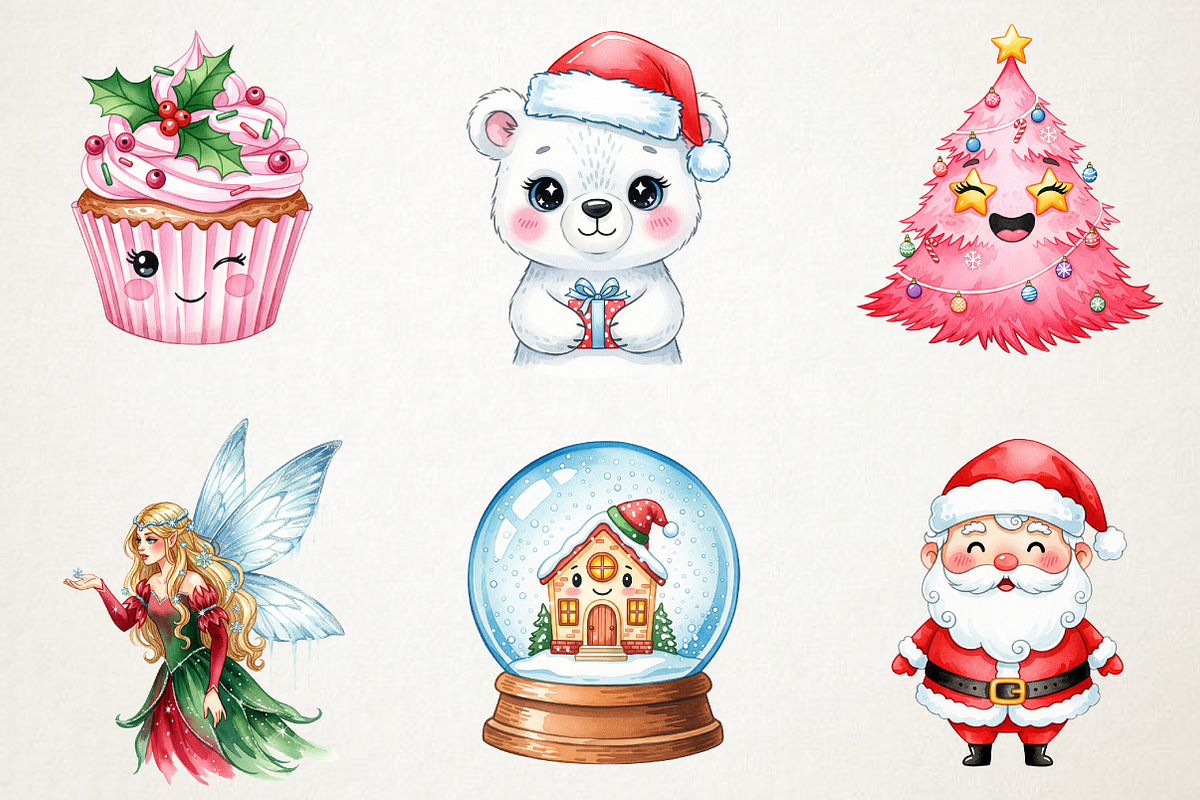 Jolly Kawaii Christmas Cute Holiday, an Illustration by RobertsArt (Photo 2 of 7)