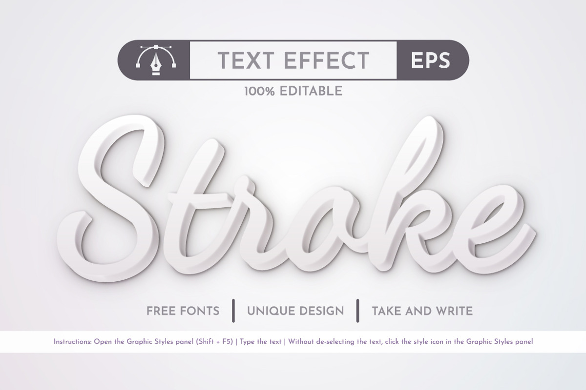 White Editable Text Effect, a Layer Style Add-On by rwgusev (Photo 4 of 6)