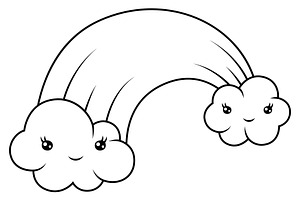 Illustration of cute kawaii rainbow, an Object Illustration by incomible