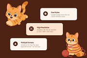 Bundle of Cat Vector Icons, an Emoji Icon by Creative Stall (Thumbnail 2 of 12)