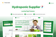 Hydroponic Landing Page Template, a Landing Page Template by Font Kingdom (Thumbnail 1 of 5)