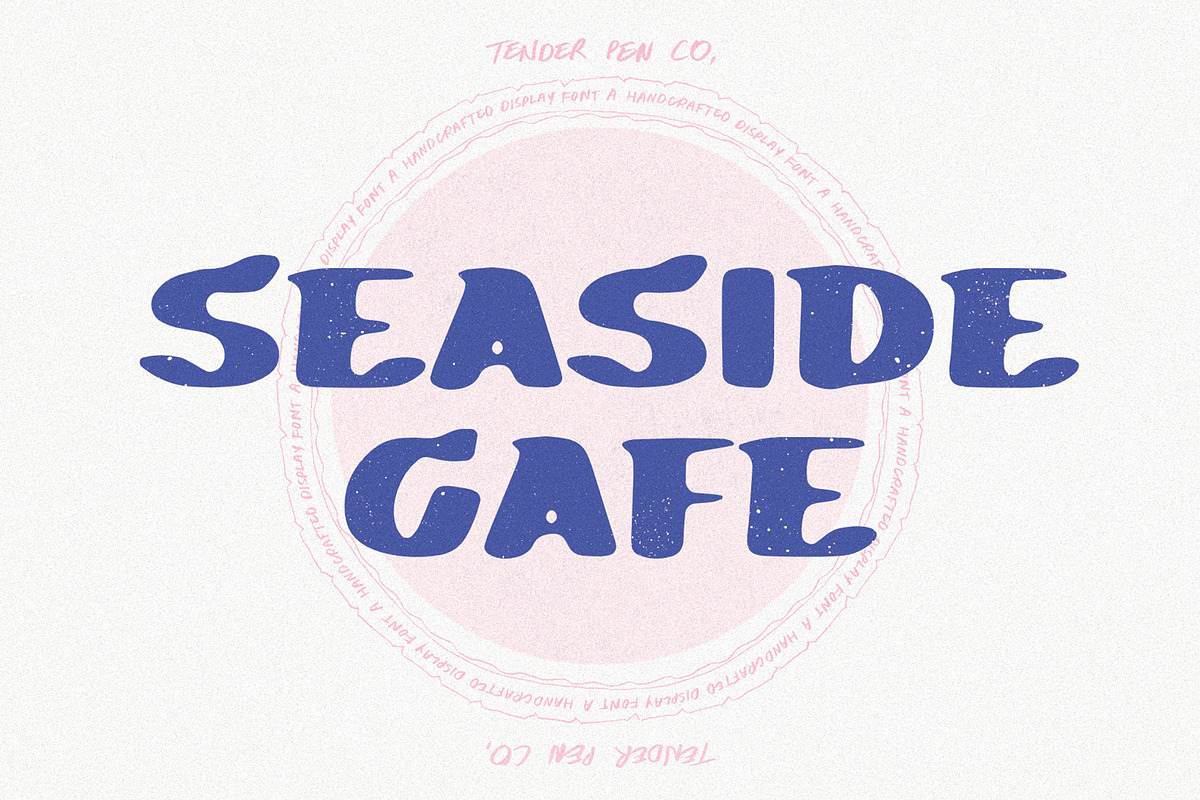 Seaside Cafe | Hand Drawn Font, a Font by Tender Pen Co (Photo 1 of 3)