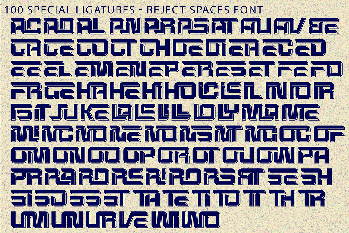 REJECT SPACES - SCI-FI FONT, a Sans Serif Font by 177Studio (Photo 7 of 8)