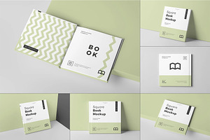 Square Book Mock up, a Books & Magazine Mockup by zippypixelstudio