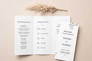 Greenery Wedding Program Template, an Invitation Template by Arslan (Thumbnail 3 of 4)