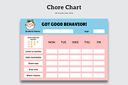 Behavior Charts For Kids, a Stationery Template by Amit Debnath (Thumbnail 1 of 2)