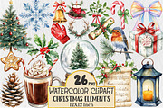 Christmas Elements Clipart, an Illustration by Rose Art (Thumbnail 1 of 5)
