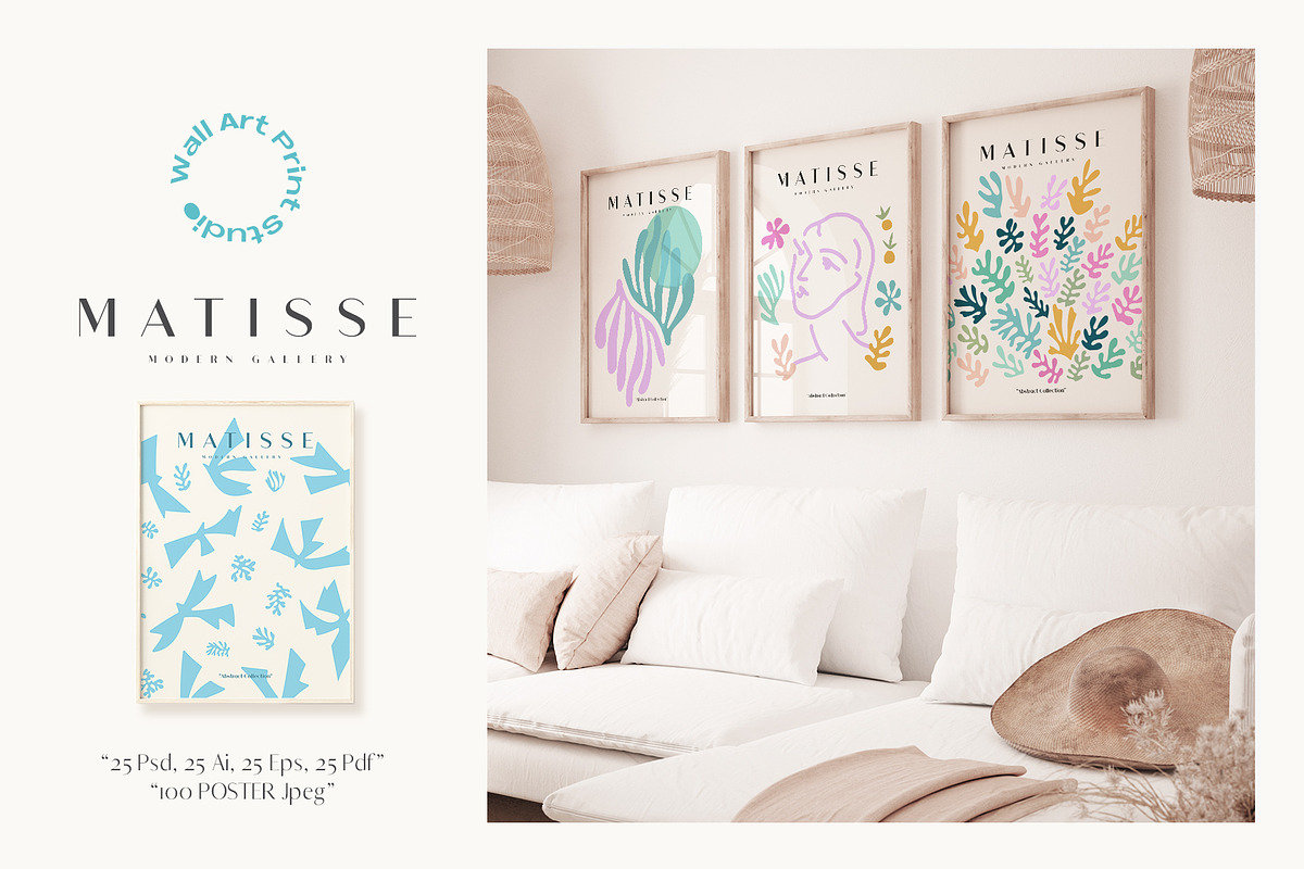 Matisse Modern Gallery 4, a Graphic by Wall Art Print Studio (Photo 20 of 21)